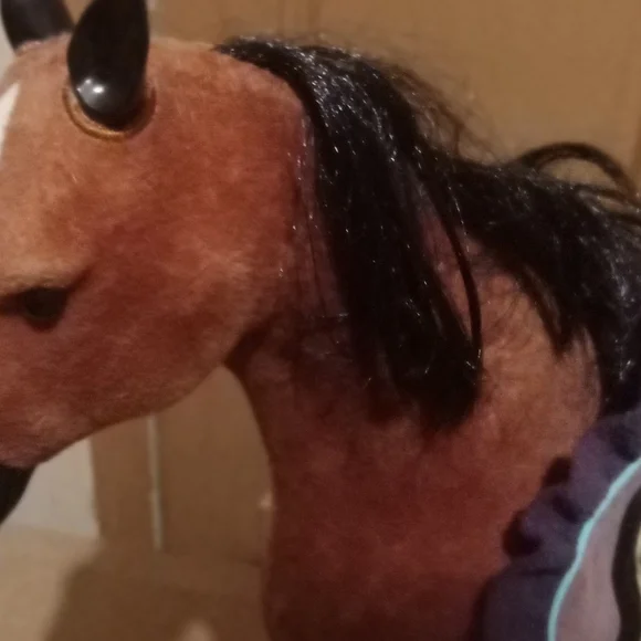 Felt huge tall horse collectible toy without The  saddle - Picture 2 of 8